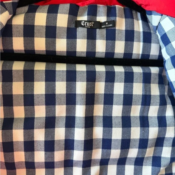 Cruel Girl Red and Blue Checkered Vest - Picture 3 of 3
